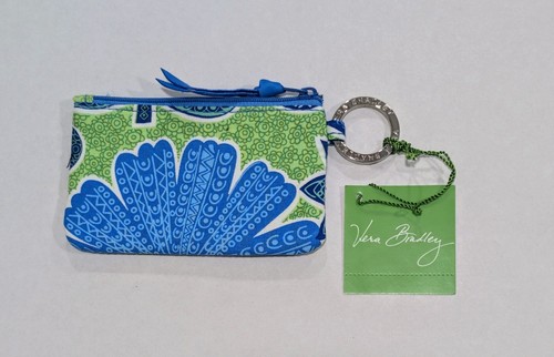 Vera Bradley Zip ID Case In Doodle Daisy Key Ring Badge Holder Retired NWT - Picture 2 of 2