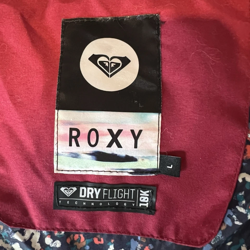 Roxy Womens Size L 10k insulated hooded fur hood parka ski puffer Jacket - Image 3 of 4