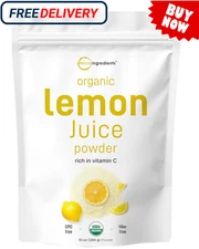 Micro Ingredients Organic Lemon Juice Powder, 10 oz | 10 Ounce (Pack of 1)