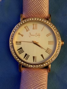 GLITZ AND GLAM LEATHER WATCH Jessica  Carlyle Watch Woman’s