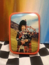 Riley's English Toffee Tin Highland Piper Litho 