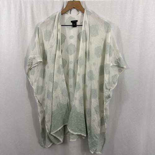 Ann Taylor Sage Green Kimono Beach Coverup Open Front Boho Hippie / One Size