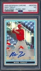 2009 BOWMAN CHROME MIKE TROUT REFRACTOR ROOKIE RC AUTO /500 PSA 7