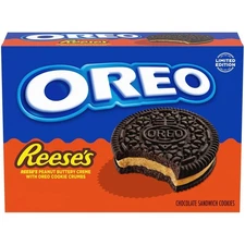 OREO REESE'S Peanut Butter Creme Chocolate Sandwich Cookies, Limited, 10.81 oz