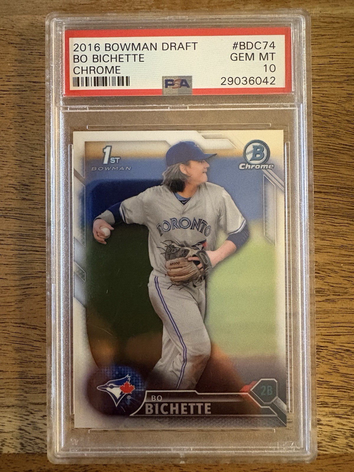2016 Bowman Draft Bo Bichette 1st Bowman Chrome PSA 10