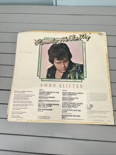 GARY GLITTER - REMEMBER ME THIS WAY - ORIGINAL BELL LP - VINYL - Bild 2 von 5