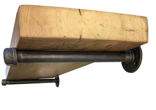 Industrial Floating Shelves Wall Shelf - Floating Shelves Wood Wall Mounted, ... - Picture 4 of 5