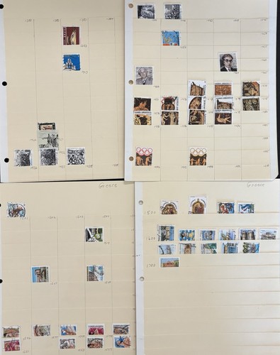 19. & 20. JAHRHUNDERT GRIECHISCHE BRIEFMARKENSAMMLUNG 725 VERSCHIEDENE BRIEFMARKEN - EINIGE DUPLIKATE - Bild 6 von 8