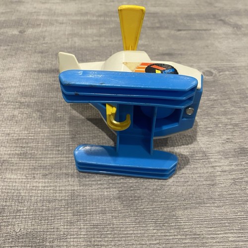 Vintage Fisher Price Little People Lufthebebühne Hubschrauber 635 Pilot Cargo Carrier - Bild 6 von 6