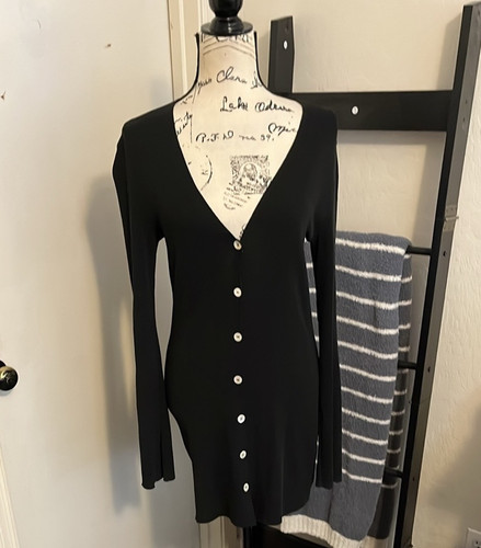 Dolce & Gabbana schwarze leichte Damen Strickjacke mit Knopfverschluss Größe EU 44 - Bild 1 von 10