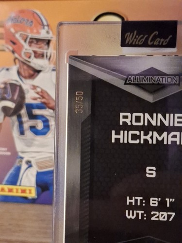 Wild Card Alumination Ronnie Hickman SP Auto Rookie 35/50 Cleveland Browns 2023 - Imagen 4 de 4