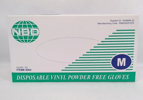 Box mit 100 Food Service Vinyl Handschuhen M Medium transparent puderfrei NBD 4064 - Bild 1 von 2