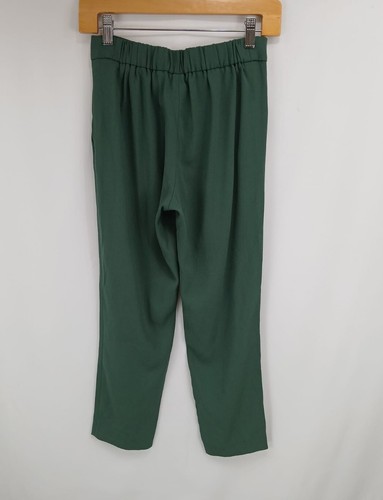 Aritzia Babaton Conan Pants Cropped Slim Leg Trousers Green Pull Green Women's 0 - Picture 2 of 7