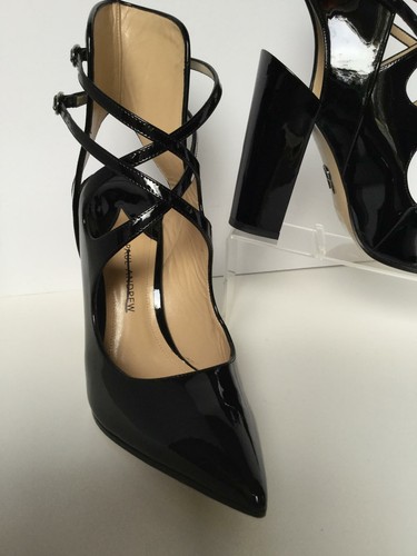 NUEVO PAUL ANDREW Zapatos de salón de tacón de bloque de cuero patentado Sevilla (Talla 36,5) - $845,00 - Imagen 6 de 12