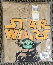 Star Wars Baby Yoda Medium Tan Hooded Packaged Sweatshirt
