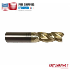 3 FLUTE 37 Degree Helix 1" x 2-1/2" x 3/8" Solid Carbide Square End Mill - Zrn