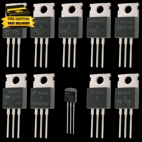 10 Werte 70 Stück Logikpegel PMOS NMOS Kit MOSFET Transistor Sortiment Kit N C - Bild 4 von 5