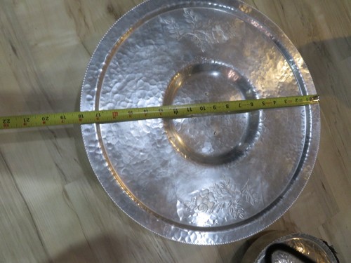 VTG WILDROSE Lazy Susan Tabletop Server Brillantone By Continental Silver Compan - Picture 20 of 20