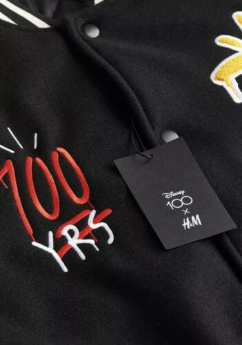 Disney100 x H&M Baseball Jacket S New With Tag| Limited Collectible - Picture 2 of 5