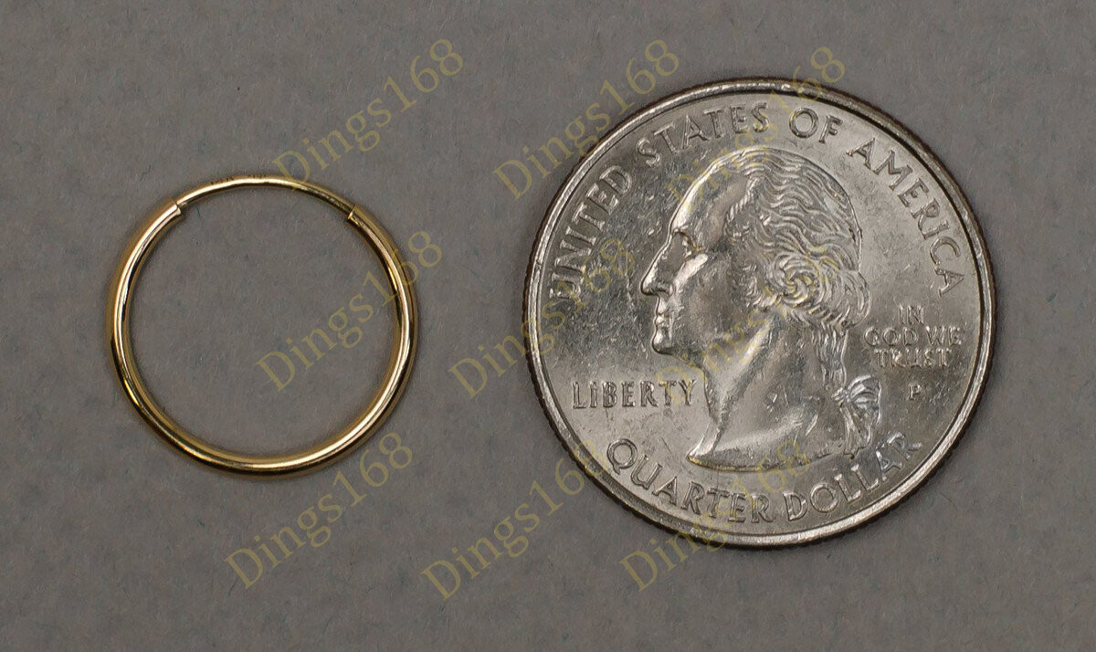 18K Gold Filled Nickel-Free 16mm Huggie Hoop Earrings Tarnish-Resistant  