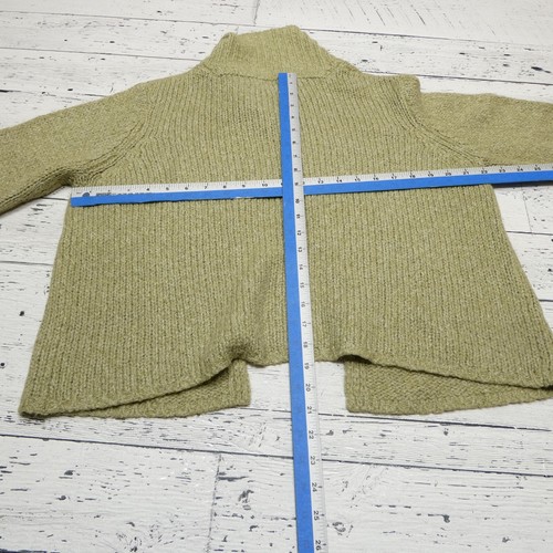 Vintage Orvis Sweater Womens M Green Merino Wool Mohair Blend Cable Knit Shawl - Bild 4 von 6