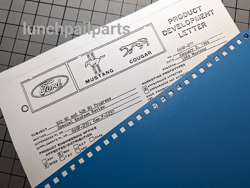 COPIA RARA Ford Executive Memo — Nuevos modelos Mustang Boss 302 y 429 + rayas - Imagen 2 de 7