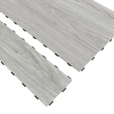 Art3d 18-Pack 36" x 6" Interlocking Luxury Vinyl Flooring Tile??Cover 27 Sq. Ft
