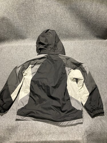 Abrigo Free Country Juvenil Talla Grande Negro Manga Larga Cremallera Completa Con Capucha - Imagen 8 de 9