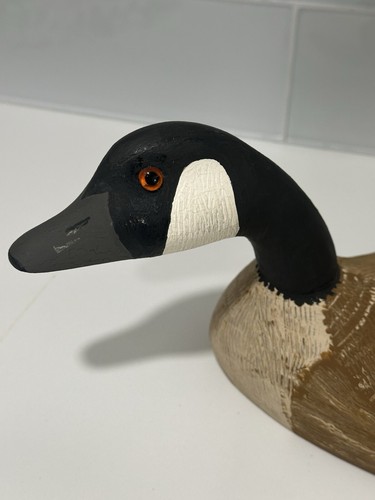 Kanadische Gans Lockvogel Holz Vintage Schild von Evelyn aus 1984 Sammlungsstück - Bild 5 von 9