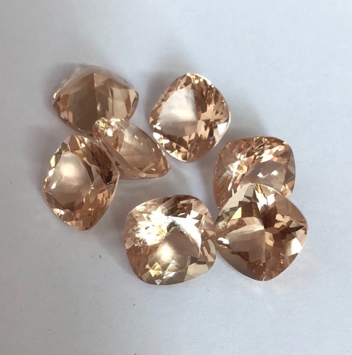 AAA Peach Morganite Natural Cushion Cut Faceted Loose Gemstone Making Jewelry - Picture 19 of 24