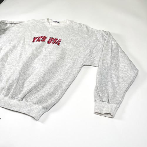 Vintage Ja. USA. Besticktes großes hellgraues Sweatshirt Made in California 90er - Bild 5 von 8