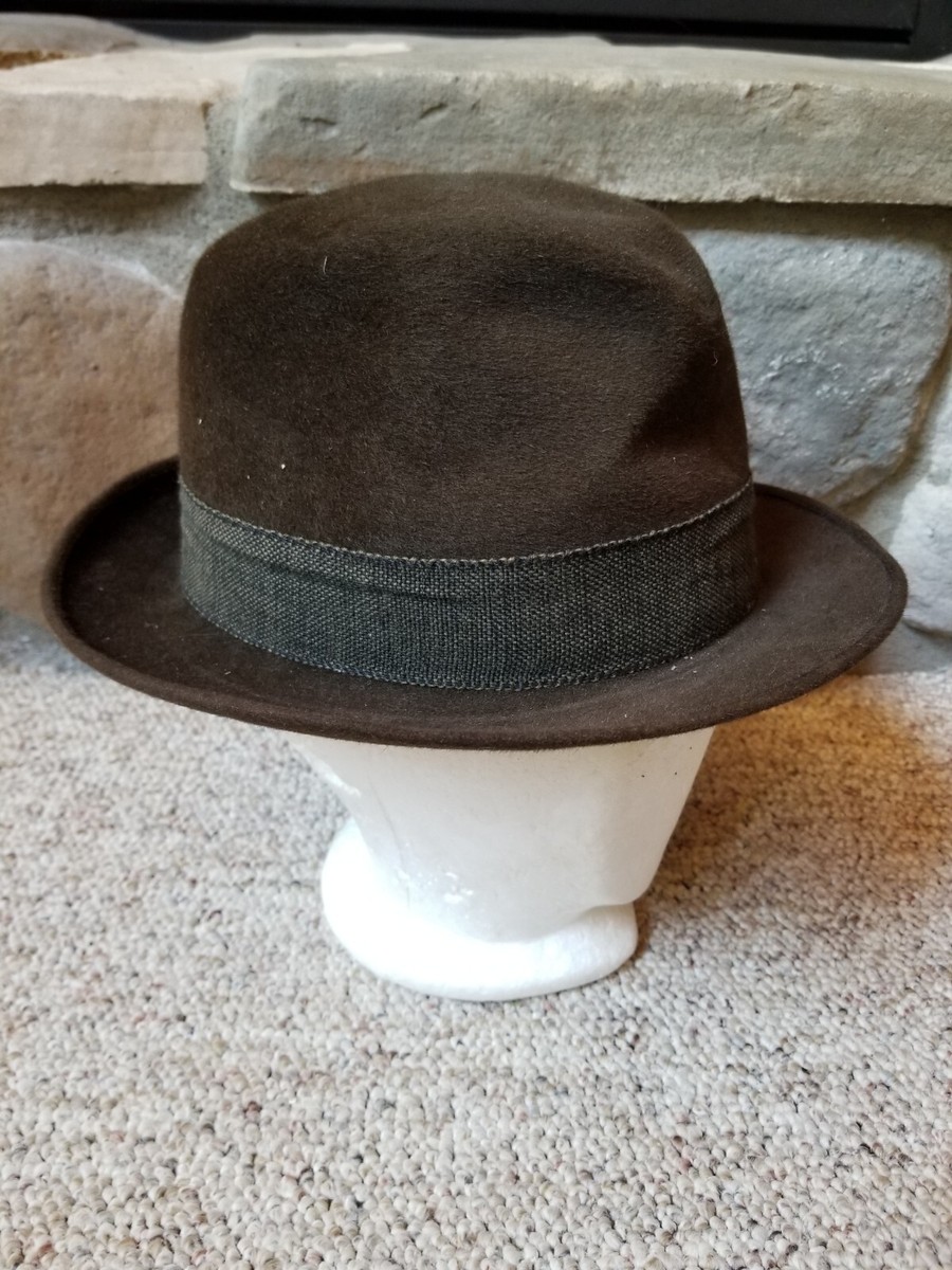 Vintage CHAMP Fedora Bowler Derby Hat Size 7 1/8 Felt Satin Vintage CHAMP Fedora Bowler Derby Hat Size 7 1/8 Felt Satin