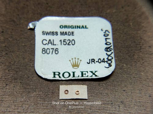 NOS GENUINE ROLEX 1520 8076 CENTER WHEEL BUSHINGS (2)  NOS OPEN PKG.