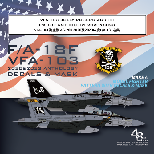 Galaxy G48073 1/48 VFA-103 JOLLY ROGERS AG-200 F/A-18F ANTHOLOGY 2020&2023 - Picture 1 of 6