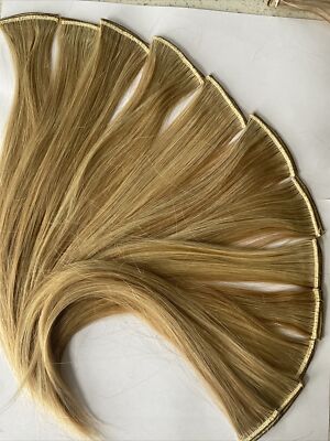 Echthaar Extensions seidig gerade #27/613 Mix 12 Stück 12''