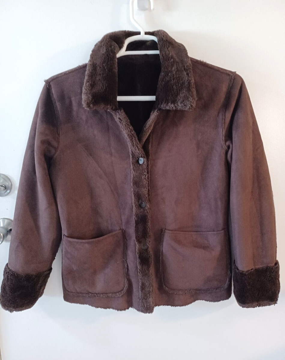 Brandon Thomas Reversible Jacket Womens Penny Lane Suede Fur Coat