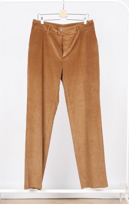 Men's Burberry London Cotton Brown Velvet Pants Size 46