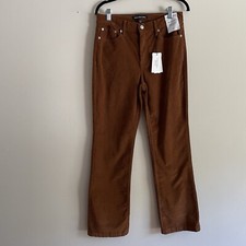 Calvin Klein Jeans Women 29 Brown Corduroy High Rise Bootcut Pants NWT
