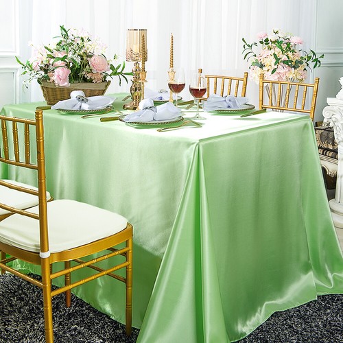 Wedding Linens Inc, 72" x 120" Premium Rectangular Satin Tablecloths - Picture 30 of 59