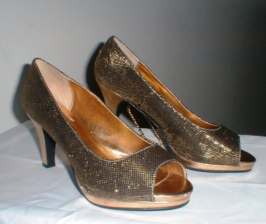 AVENUE BRYN SPARKLE gold SPARKLING OPEN TOE PUMPS SHOES SIZE 11 W NEW AVENUE BRYN SPARKLE gold SPARKLING OPEN TOE PUMPS SHOES SIZE 11 W NEW