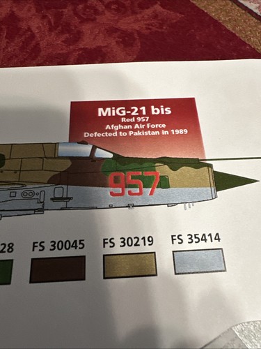 Cutting Edge Decals 32024 1/32 Scale MiG-21 Fishbed Polish, & Afghan - Picture 7 of 10