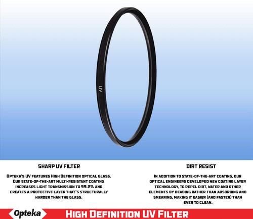 Opteka 55mm UV Ultraviolet HD Filter for Sony E 18-135mm f/3.5-5.6 OSS Lens - Picture 2 of 5