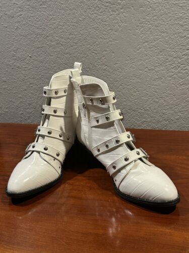 Catherine Malandrino Boots, Crocodile, White, Size 8.5 - Picture 4 of 5