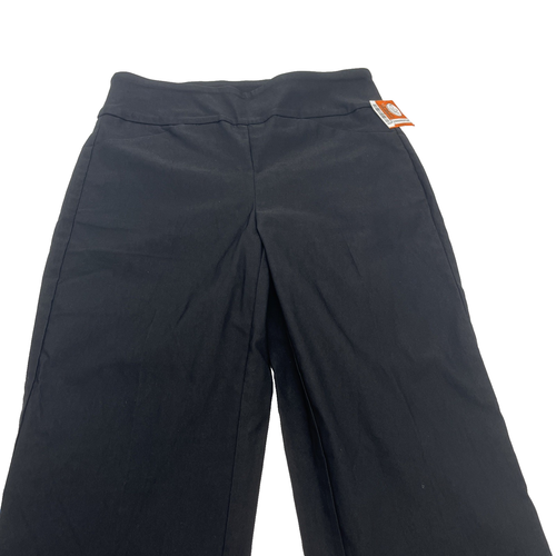 TRIBAL Women size 4 Black Flat Front High Rise Straight Leg Pull On Trouser - Picture 16 of 16