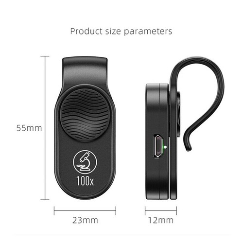200x Microscopio Mini Lente de Aumento para Teléfono Móvil con LED CPL Negro Blanco - Imagen 32 de 36