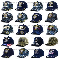 U S NAVY Hat Military NAVY Official Licensed Baseball cap Strapback Black