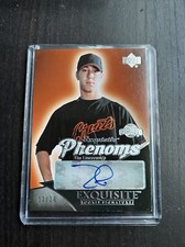 TIM LINCECUM 2007 UPPER DECK EXQUISITE ROOKIE SIGNATURES PHENOMS RC AUTO /20