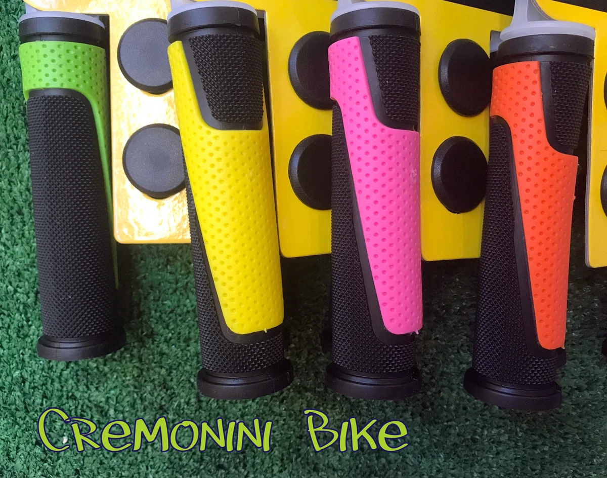 Manopole Manubrio Bici Antiscivolo In Alluminio E Gomma, Con Anelli Di Bloccaggio, Per Mountain Bike, BMX, Città, Diametro 20-22 Mm (rosso)