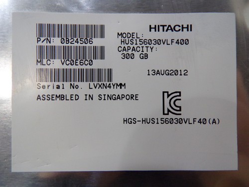 Hitachi HUS156030VLF400 300GB HARD DRIVE, NEW! - Picture 2 of 2