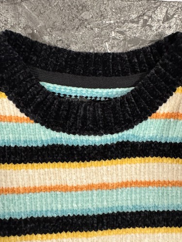Volcom Womens Bubble Tease Chenille Velvety Feel Waist Cropped Boxy Sweater Sz S - Picture 4 of 10